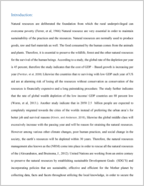 Assignment Helpline - Natural Resource Management